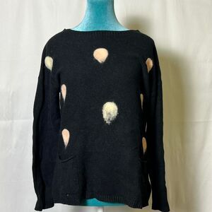 Adorable Avalin‎ fuzzy polka dot statement sweater size Medium